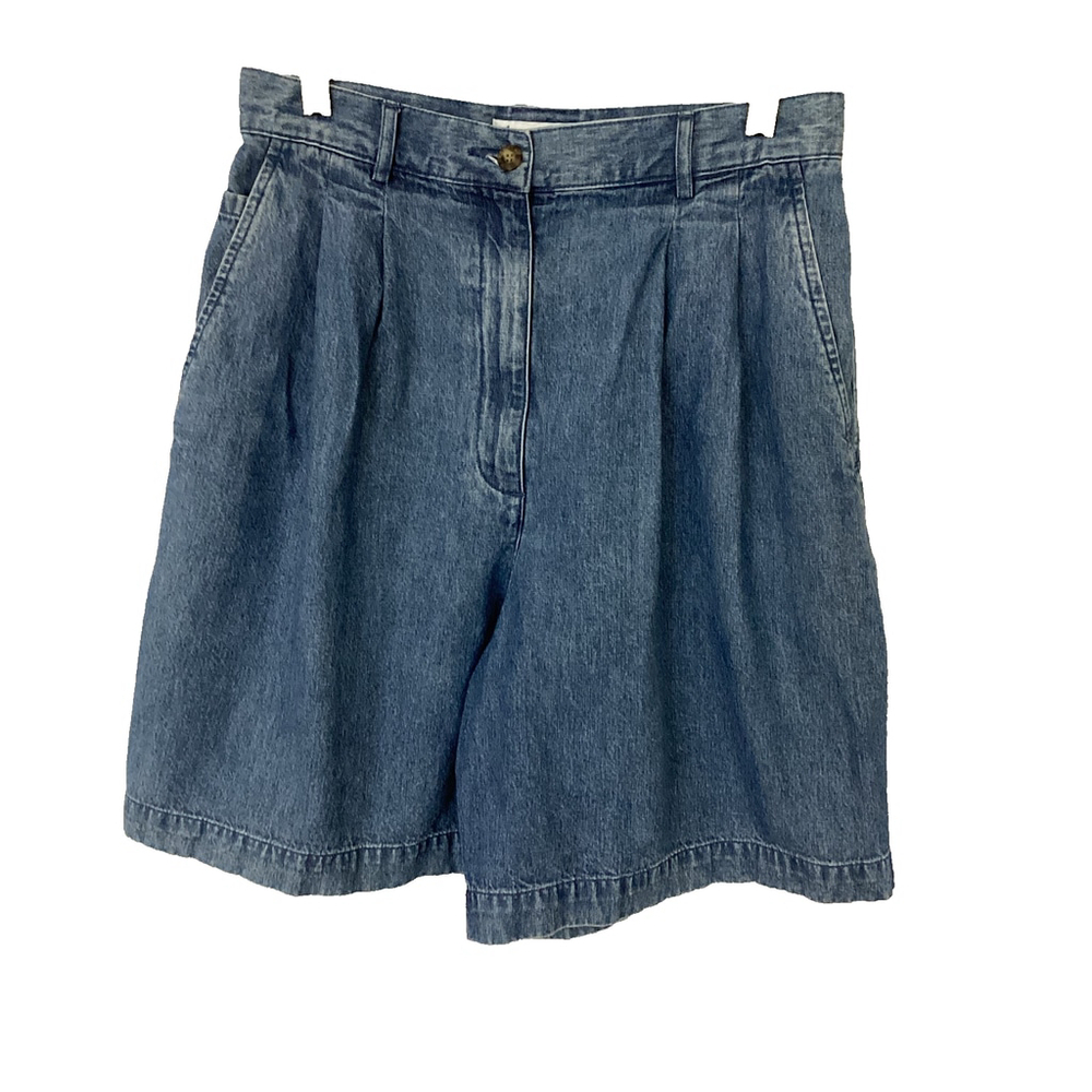 Marsh Landing Vintage Denim Shorts High Waisted Pleated Size 10
